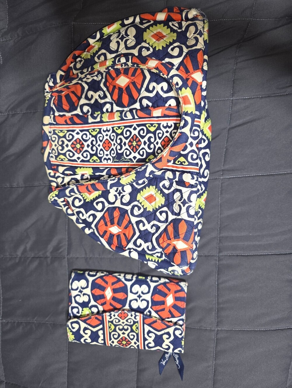 Vera Bradley Quilted Fabric Handbag and Matching Wallet Set,